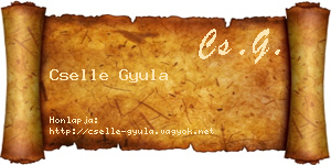 Cselle Gyula névjegykártya